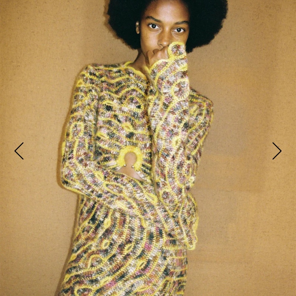 SEA New York matching crochet sweater and skirt .